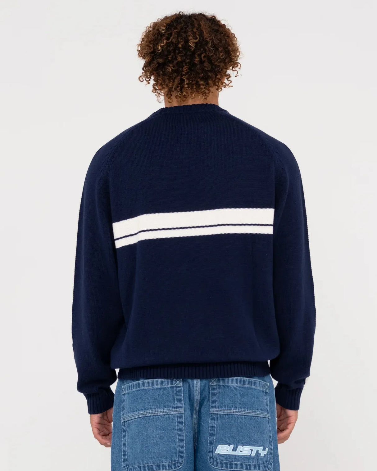 White Lines 2.0 Knitted Crew - Beachin Surf