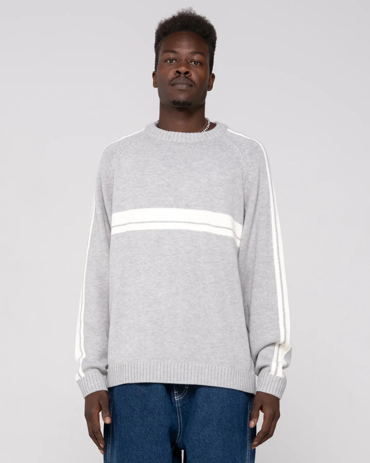 White Lines 2.0 Knitted Crew - Beachin Surf