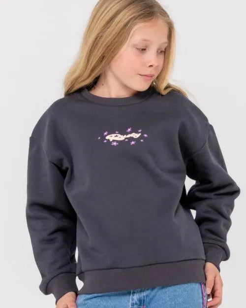 Wildflower Relaxed Crew Fleece Girls - Beachin Surf