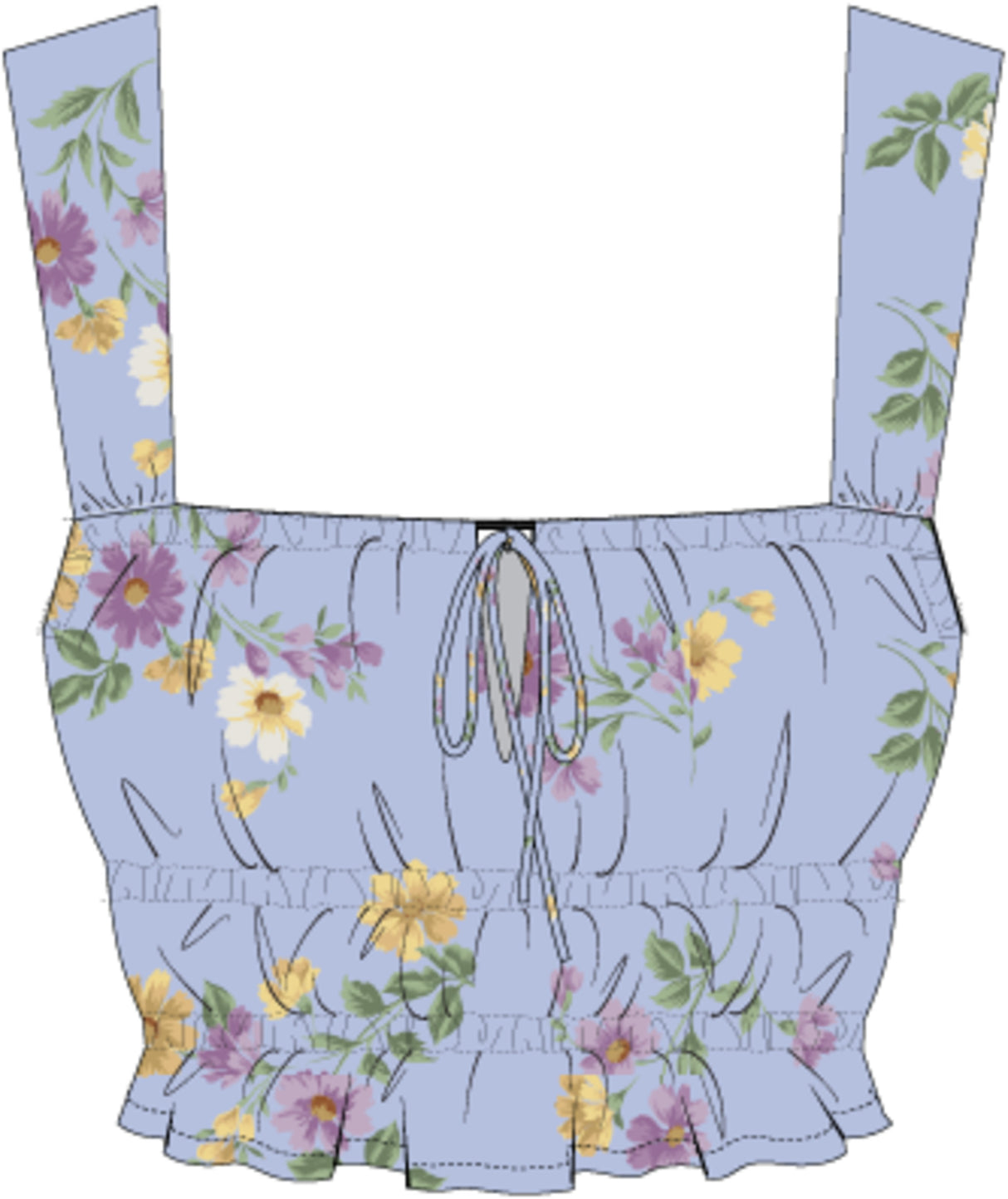 Wildflower Sunset Mist Top - Beachin Surf