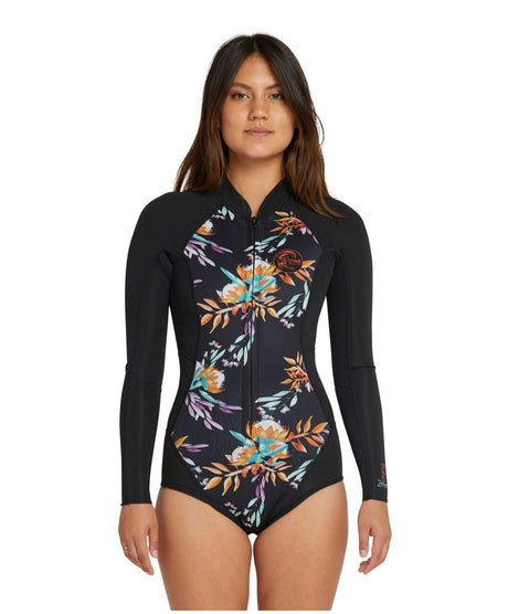 Women's Bahia 2mm Long Sleeve Cheeky Spring Suit Wetsuit - Beachin Surf