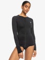 Womens New Essentials Long Sleeve Zip-Up Rash Vest - Beachin Surf