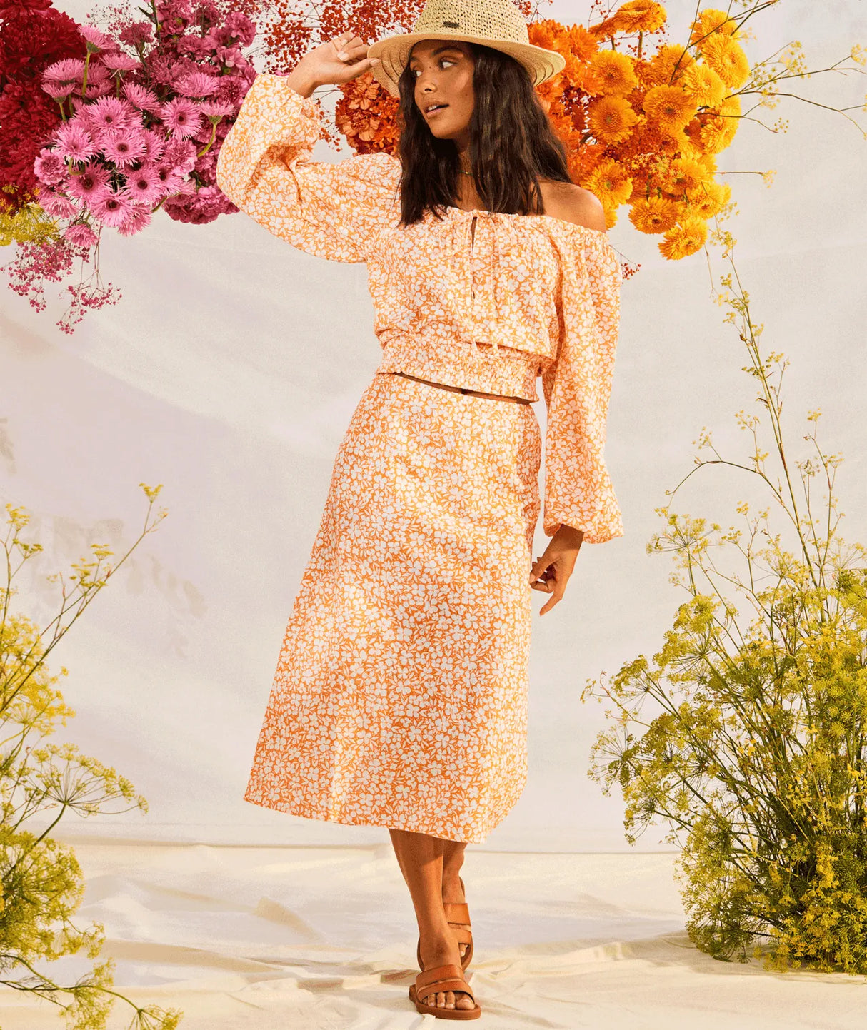 Womens Shelly Beach Again Midi Skirt - Beachin Surf