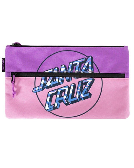 Zebra Marble Opus Dot Santa Cruz Girls Dual Zip Pencil Case | SANTA CRUZ | Beachin Surf