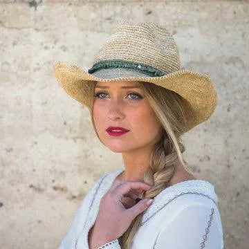 Castaway Handwoven Raffia Cowboy - Beachin Surf