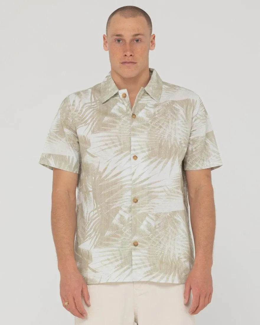 Palm Oil Cuban Short Sleeve Shirt - Beachin Surf