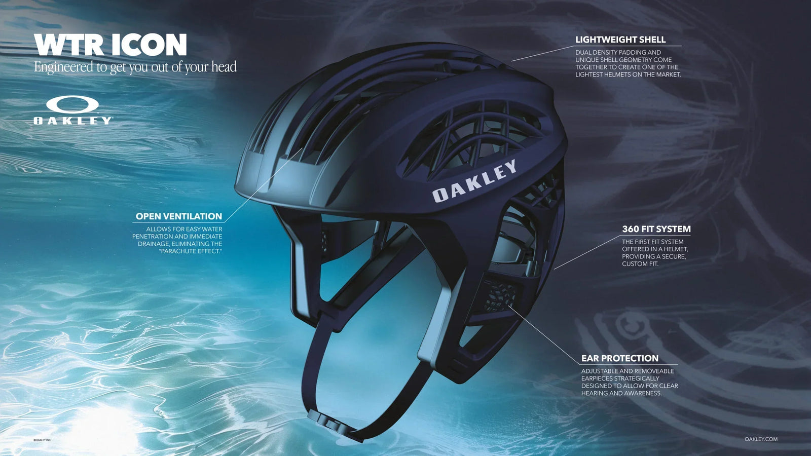 The Oakley WTR Icon Surf Helmet