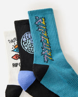 Kids Logo Crew Sock 3-Pack