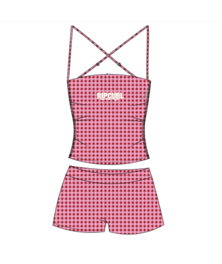 Island Check Tankini Set