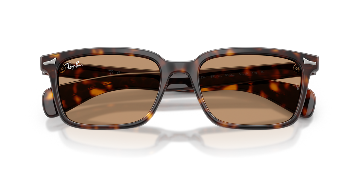 Ray-Ban Brunel Low Bridge Fit - Havana W/ Brown
