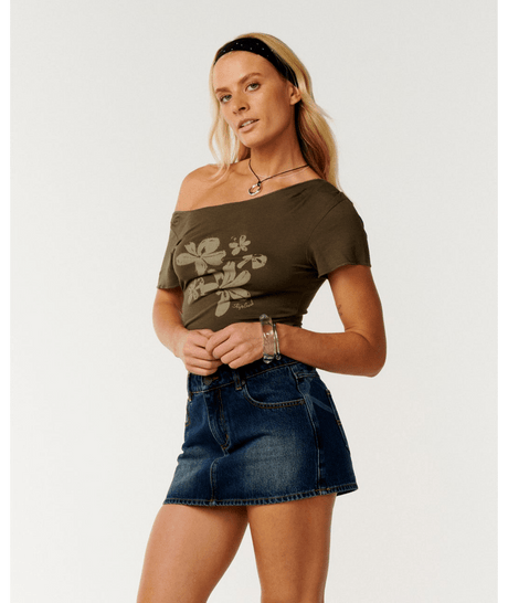 Echo Wave Off Shoulder Tee