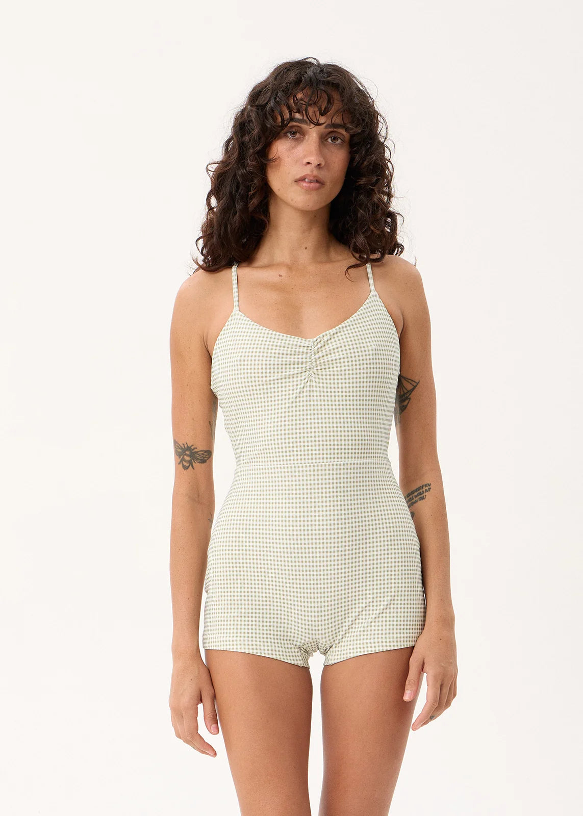 Brays - Boyleg One Piece - Sage Gingham