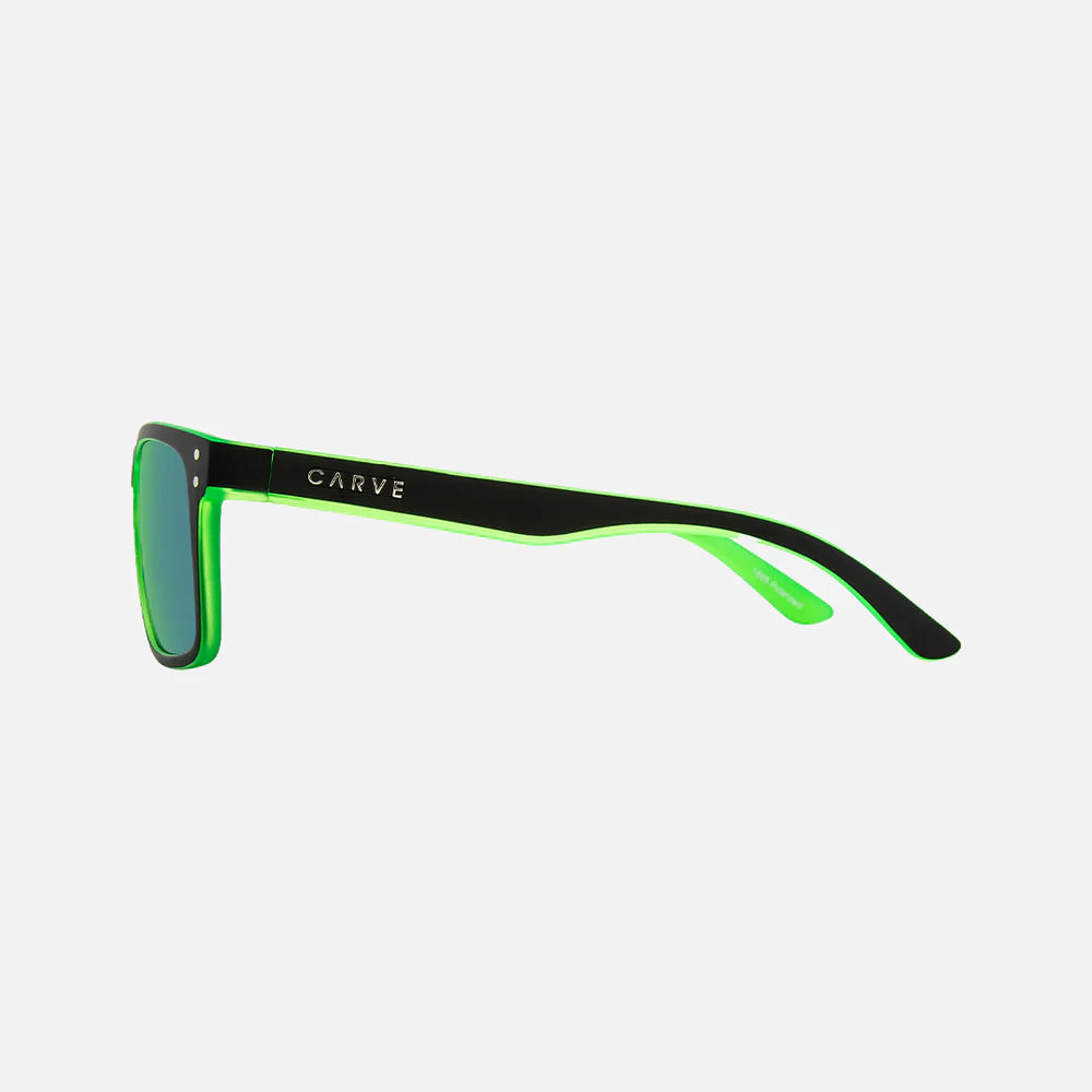 Goblin - Polarized Iridium Matte Black / Green Frame Sunglasses