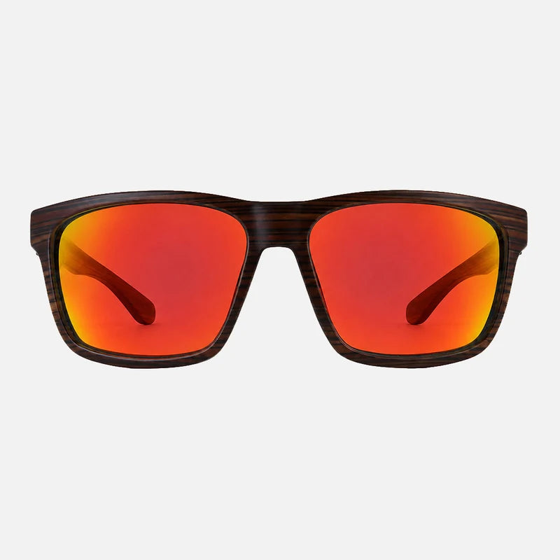 Altitude – Matte Brown Streak Frame with Polarized Red Iridium Lens