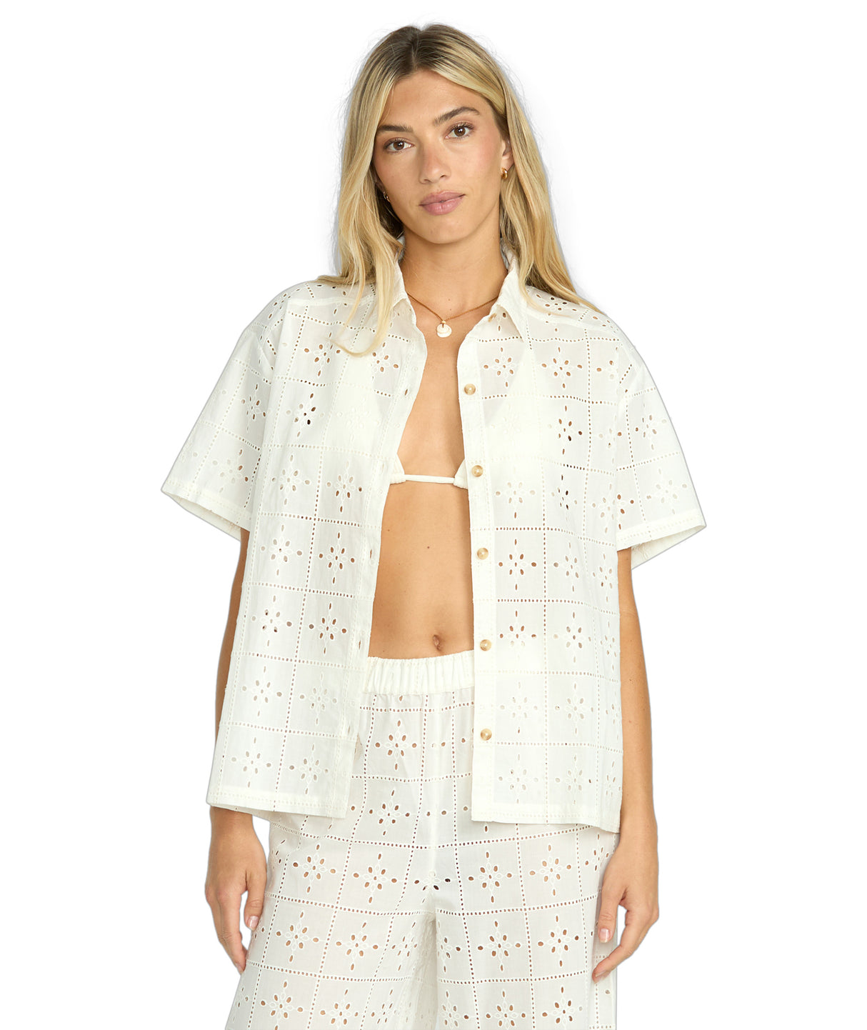 Eyelet Crush SS Woven