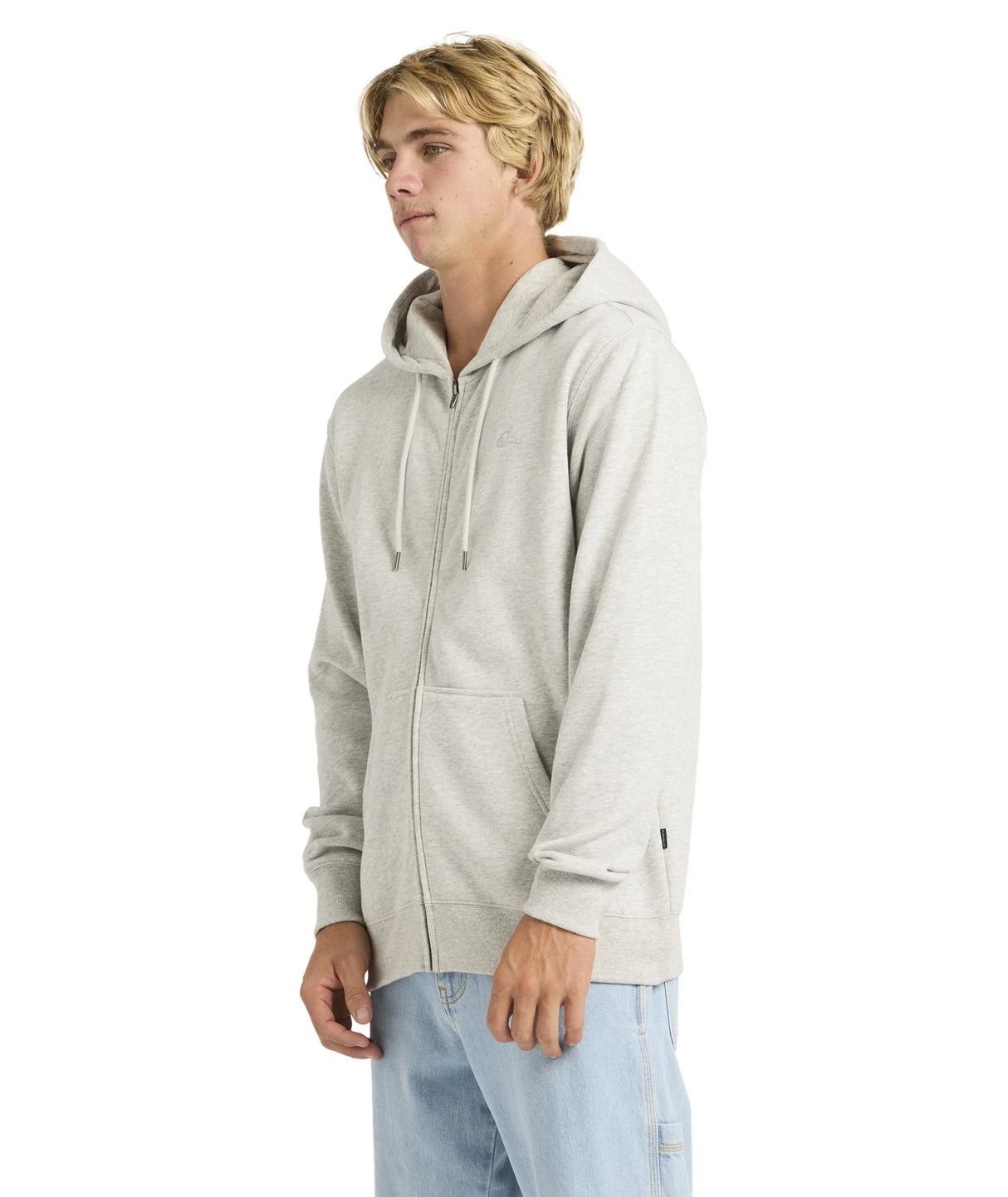 Salt Water Zip Hoodie - Light Grey Heather