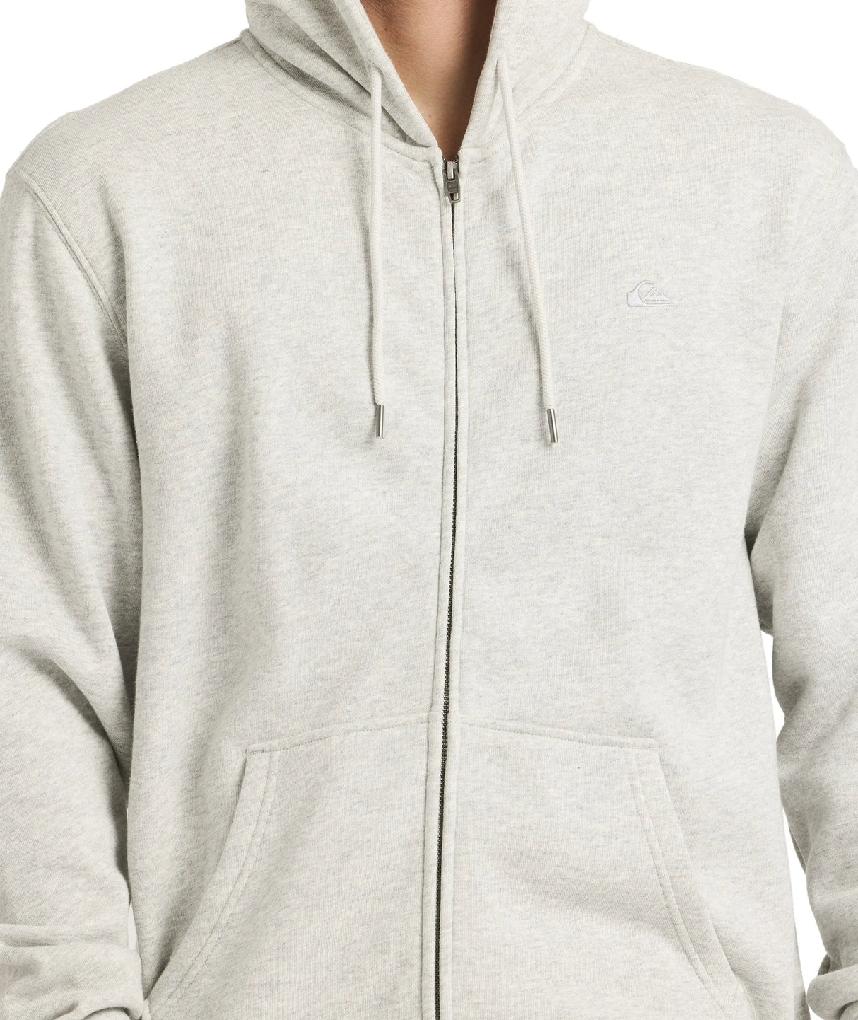 Salt Water Zip Hoodie - Light Grey Heather