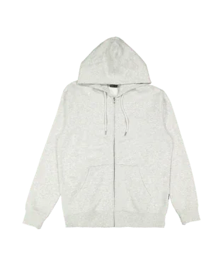 Salt Water Zip Hoodie - Light Grey Heather