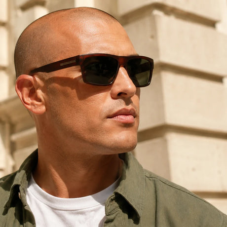 VOLLEY XL - Matt translucent Brick, Green polarized