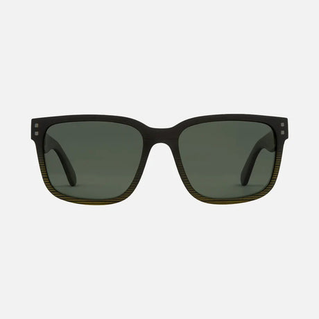Rivals XL - Matte Black to Olive Streak Frame with Green Polarized Lens