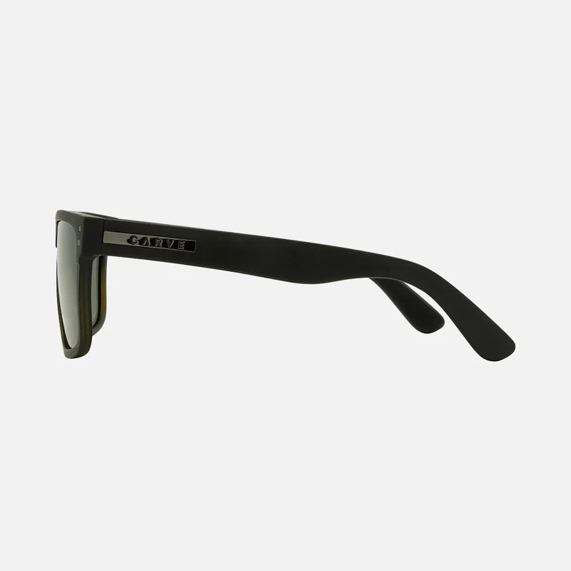 Rivals XL - Matte Black to Olive Streak Frame with Green Polarized Lens