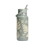 Hydro Flask 32oz Straw Cap - Botanical Bliss Agave Green