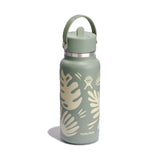 Hydro Flask 32oz Straw Cap - Botanical Bliss Agave Green