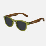 Havana - Crystal Green Frame with Wooden Temple Grey Polarized Lens