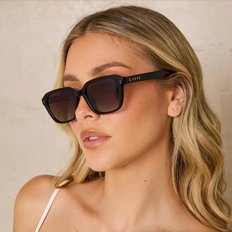 Del Ray - Gloss Black Frame Brown Gradient Polar Lens