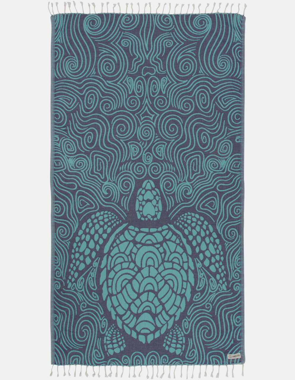 Sand Cloud Mint Swirl Turtle Towel