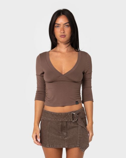 Rikki Vee Neck Jersey Top