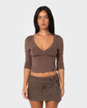 Rikki Vee Neck Jersey Top