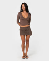 Rikki Vee Neck Jersey Top