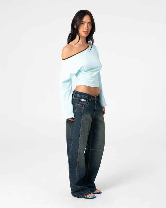 Yuno Reverse Long Sleeve Slouch Top
