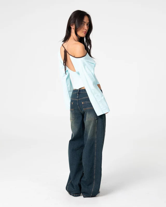 Yuno Reverse Long Sleeve Slouch Top