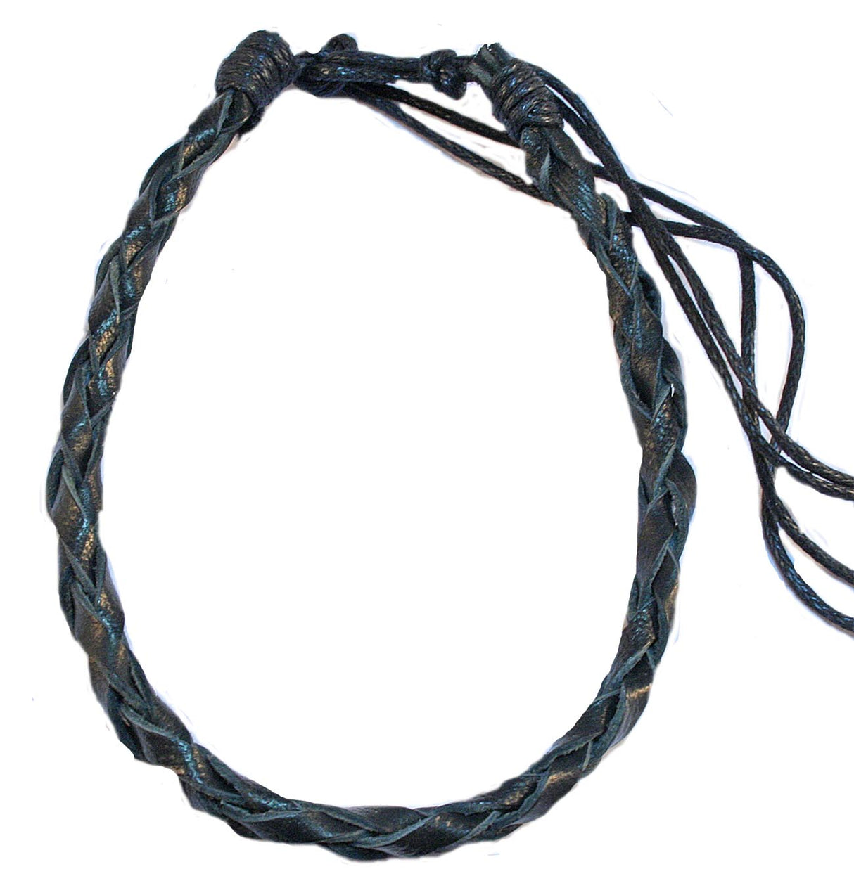 Black Leather Anklet