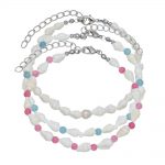 Set Of 3 Dainty Seashell Anklets