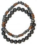 2 Strand Lava Bead & Coconut Bead Set