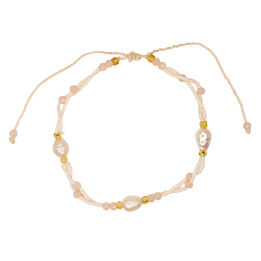 2 STRAND PEARL BEAD BRACELET