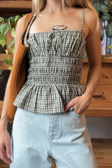 Antibes Plaid Top