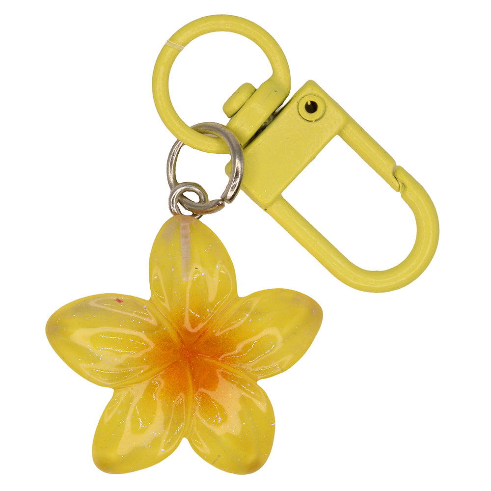 YELLOW FRANJIPANI KEYRING