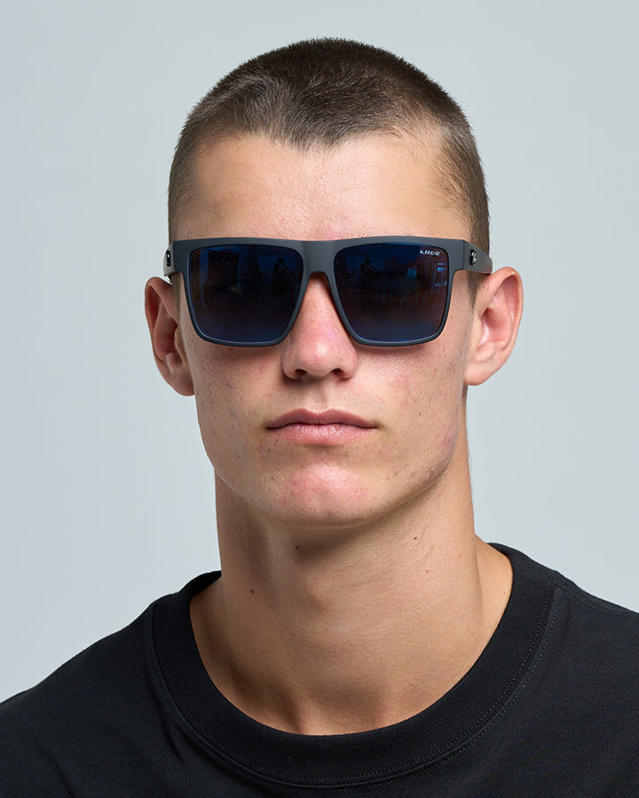 Offshore - Blue Mirror Polarised Matt Black
