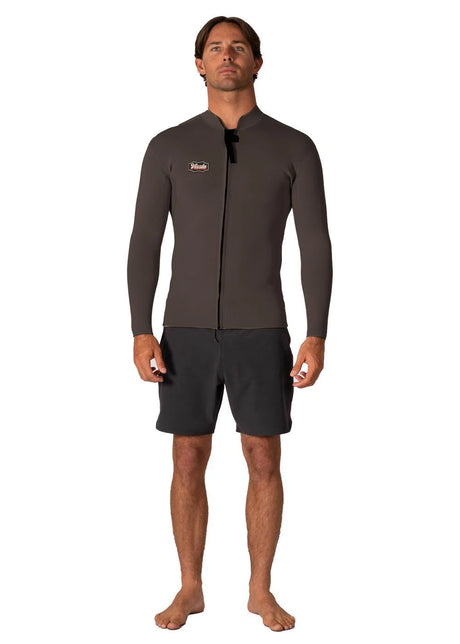 Solid Sets 2Mm Front Zip Jacket