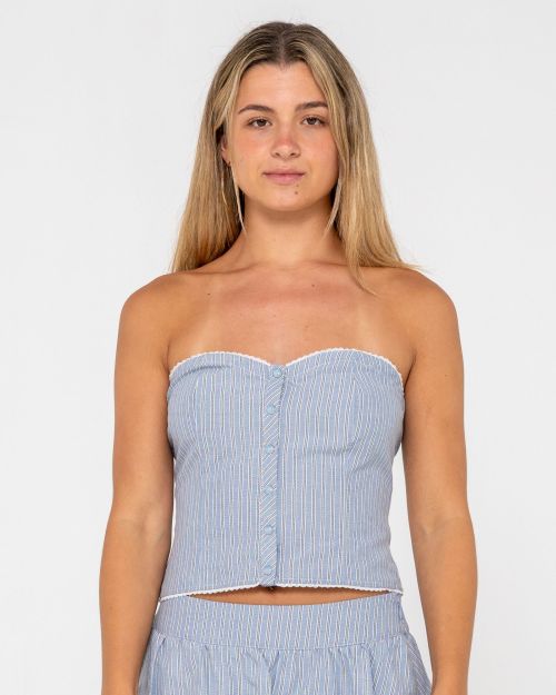 Mandy Stripe Button Up Top