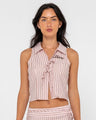 Rhysand Stripe Tie Top