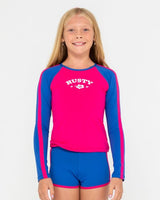 Contrast Rashie And Shorts Set Girls