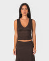 Roma Low V Lace Top