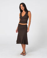 Roma Low V Lace Top