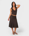 Roma Low Rise Lace Midi Skirt