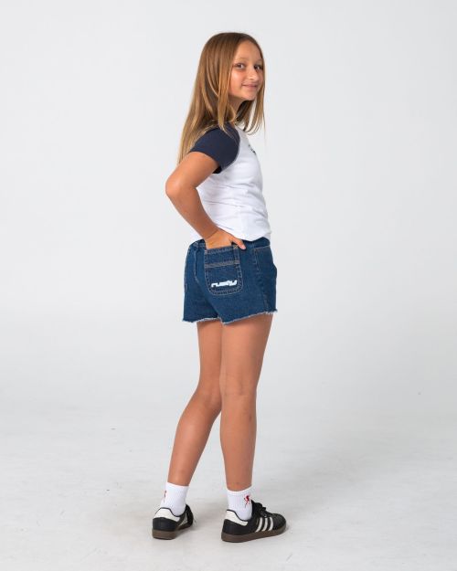 Girls Penny Kick Flare Denim Short
